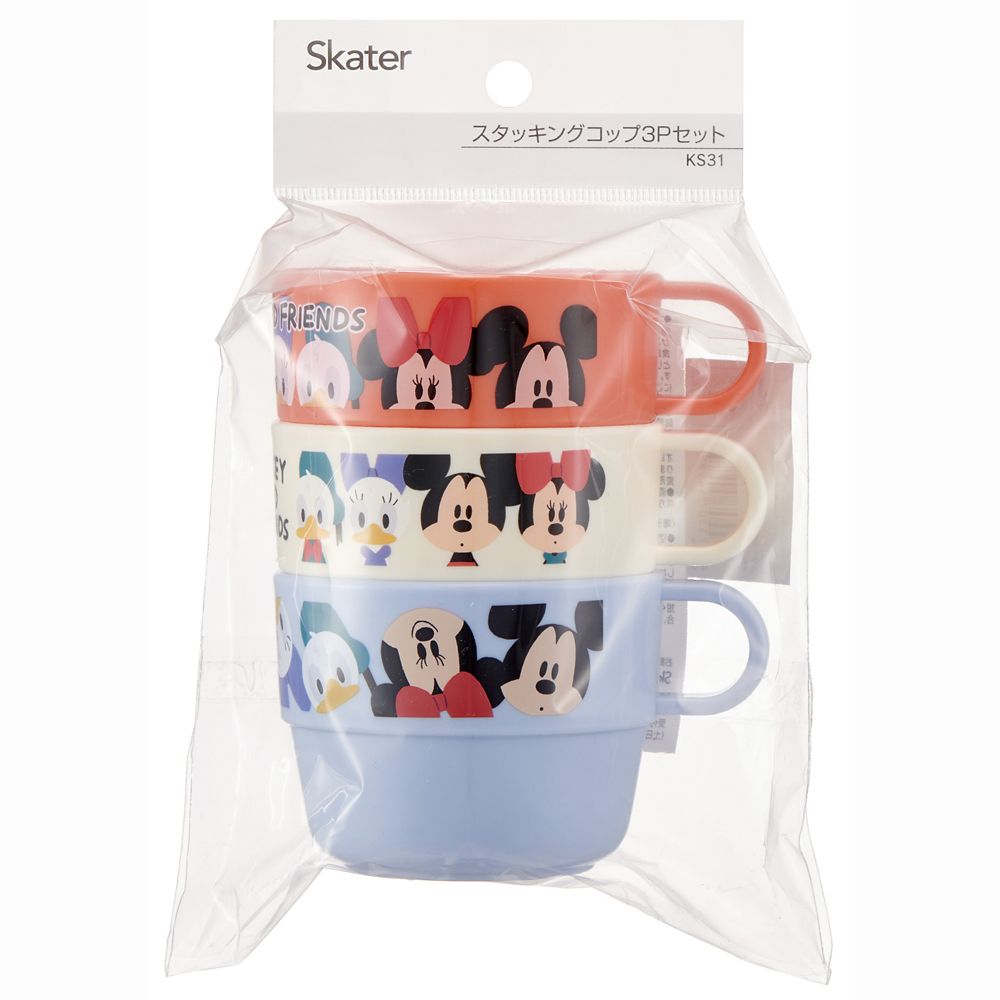 スケーター　スタッキングコップ3Pセット ミッキーマウス KS31