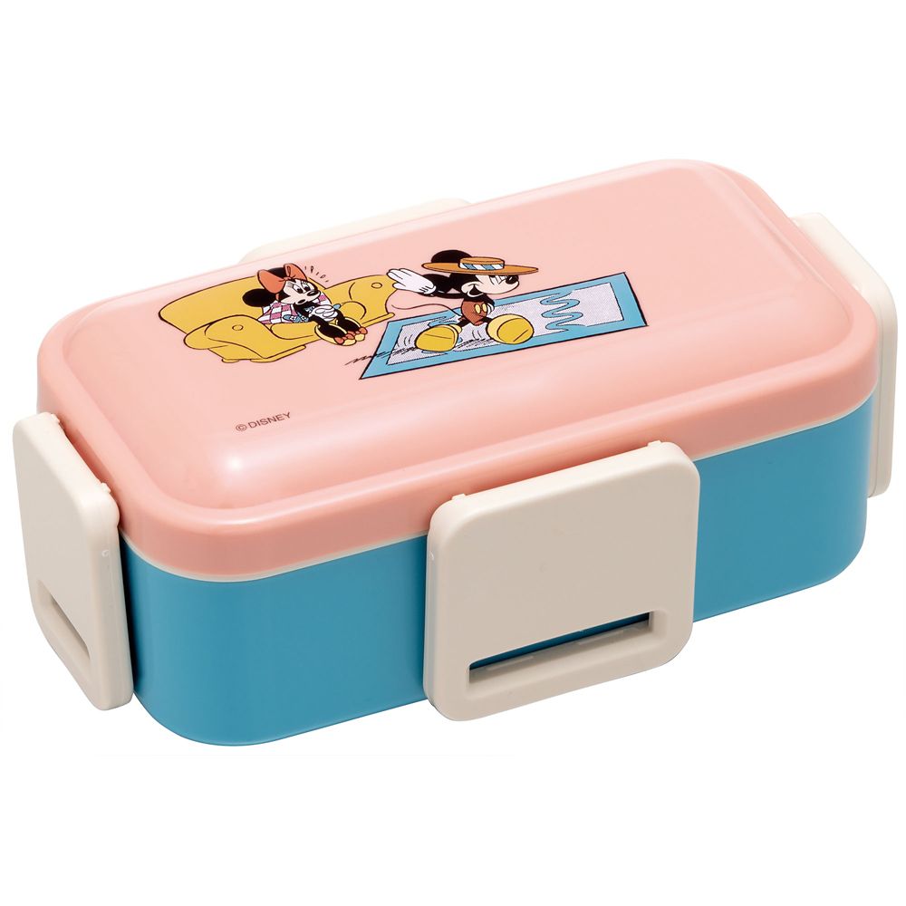 スケーター　抗菌食洗機対応2段ふわっと弁当箱[総容量600ml] ミッキー モダンコミック PFLW4AG
