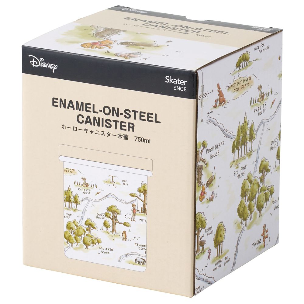 スケーター　ホーローキャニスター木蓋[750ml] くまのプーさん  ENC8