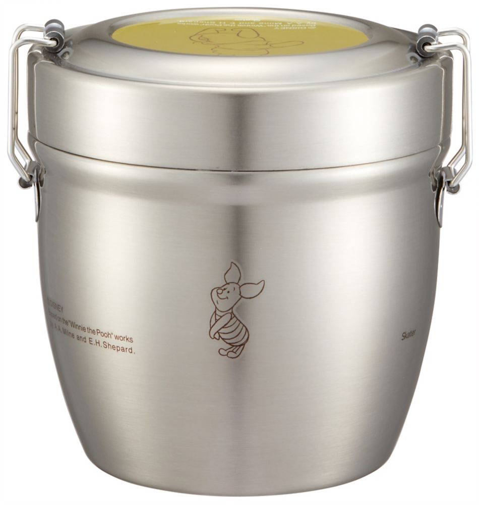 スケーター　抗菌 真空ステンレス丼ランチジャー 総容量550ml　くまのプーさん リラックス／STLBD6AG_588372