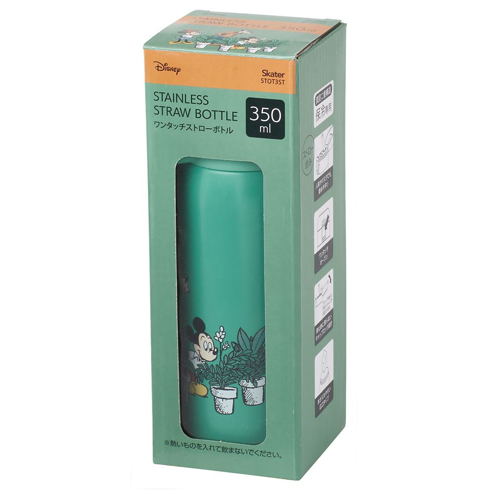 スケーター　ワンタッチストローボトル  ミッキー グリーンワールド／STOT3ST_591211