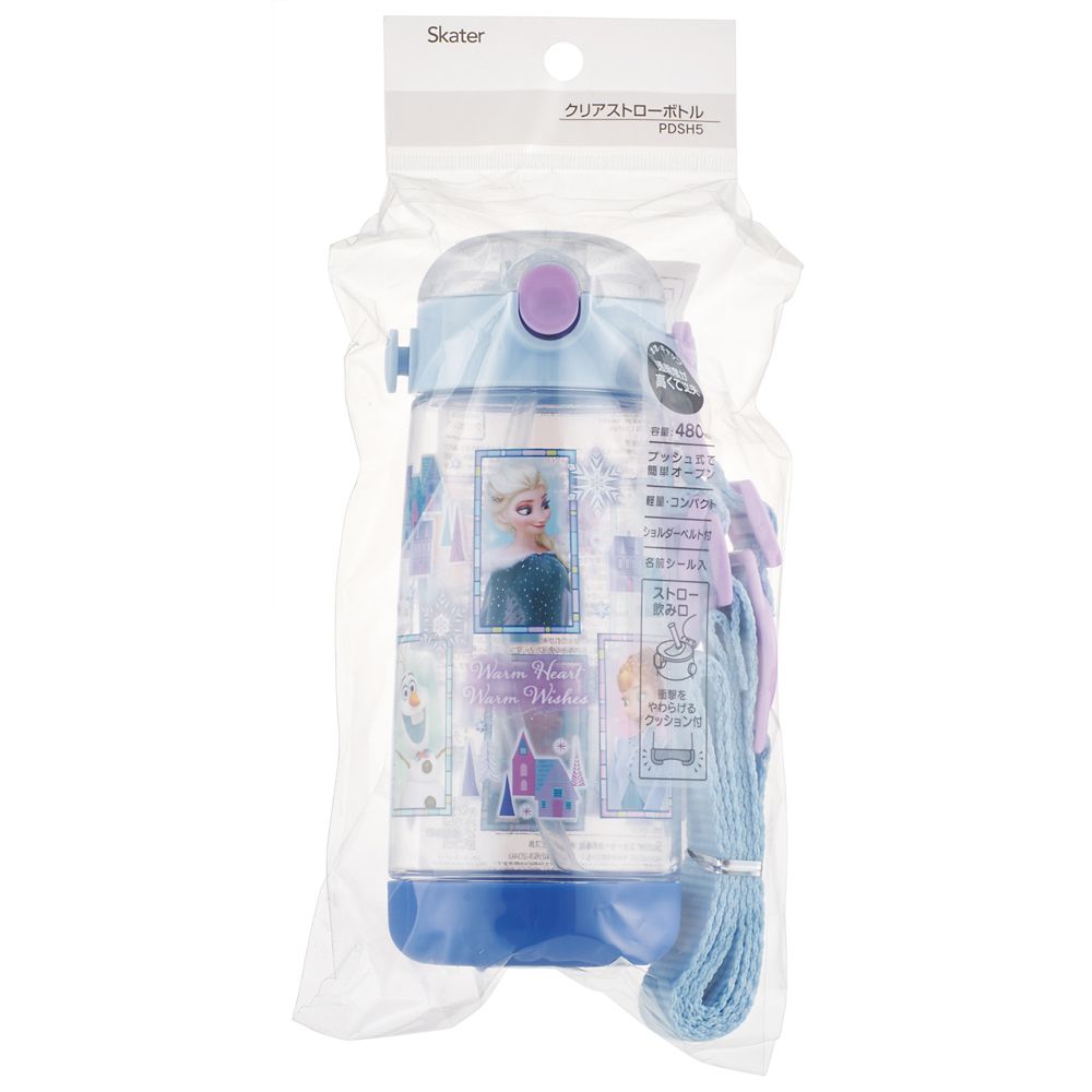 スケーター　ワンプッシュストローボトル  アナと雪の女王２３／PDSH5_604515