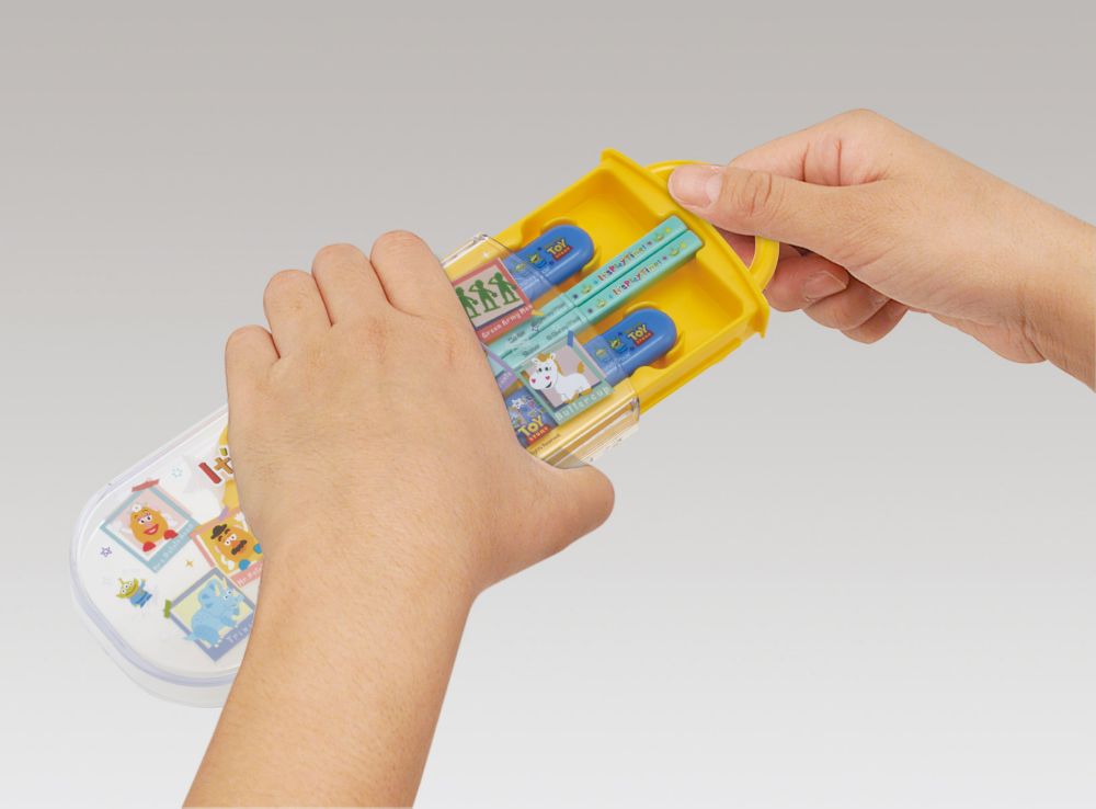 スケーター　抗菌スライドトリオセット 箸16.5cm／スプーン・フォーク：13cm　トイストーリー23／TACC2AG_604577