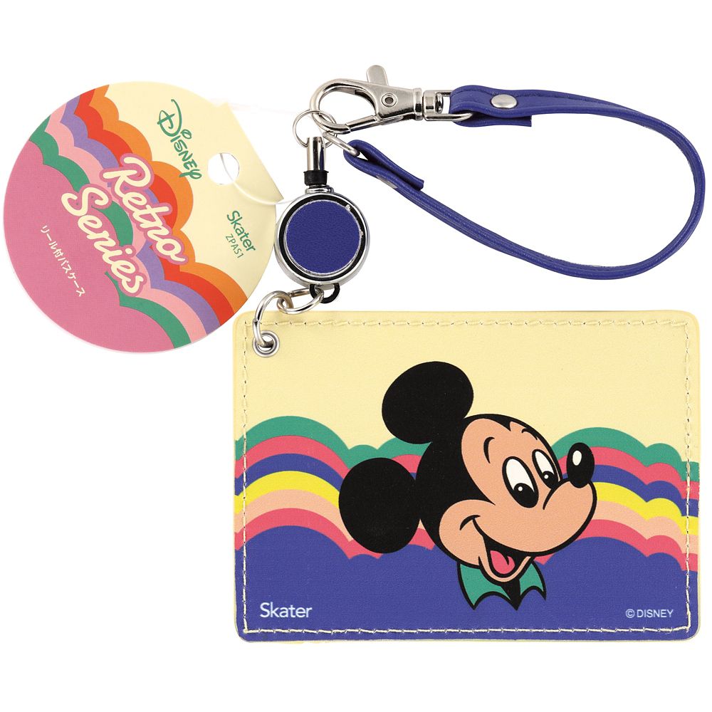 スケーター　リールパスケース  レトロ／ミッキー／ZPAS1_610752