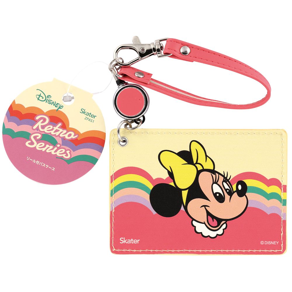 スケーター　リールパスケース  レトロ／ミニーマウス／ZPAS1_610769