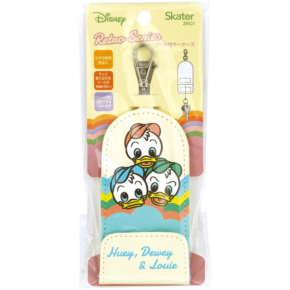 スケーター　リール付きキーケース  レトロ／ヒューイ／ZKC1_610851