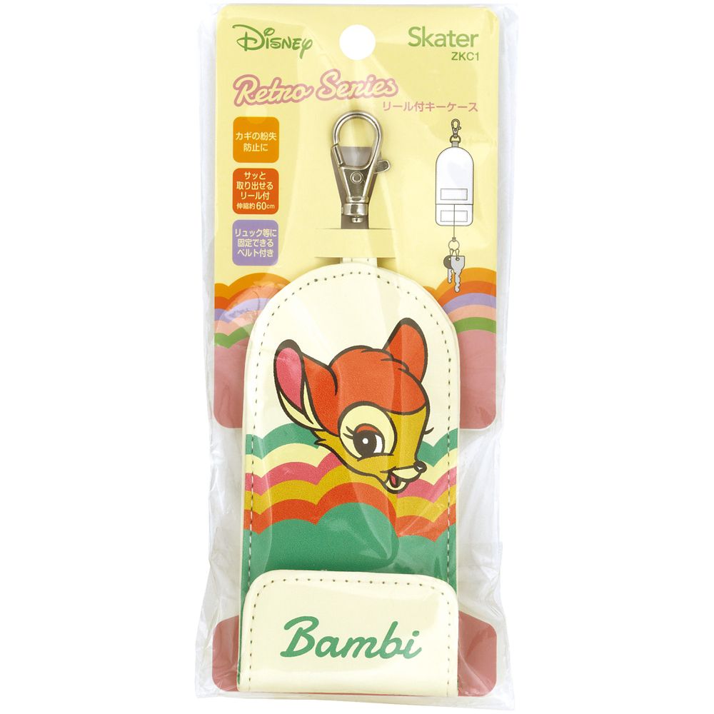 スケーター　リール付きキーケース  レトロ／バンビ／ZKC1_610875