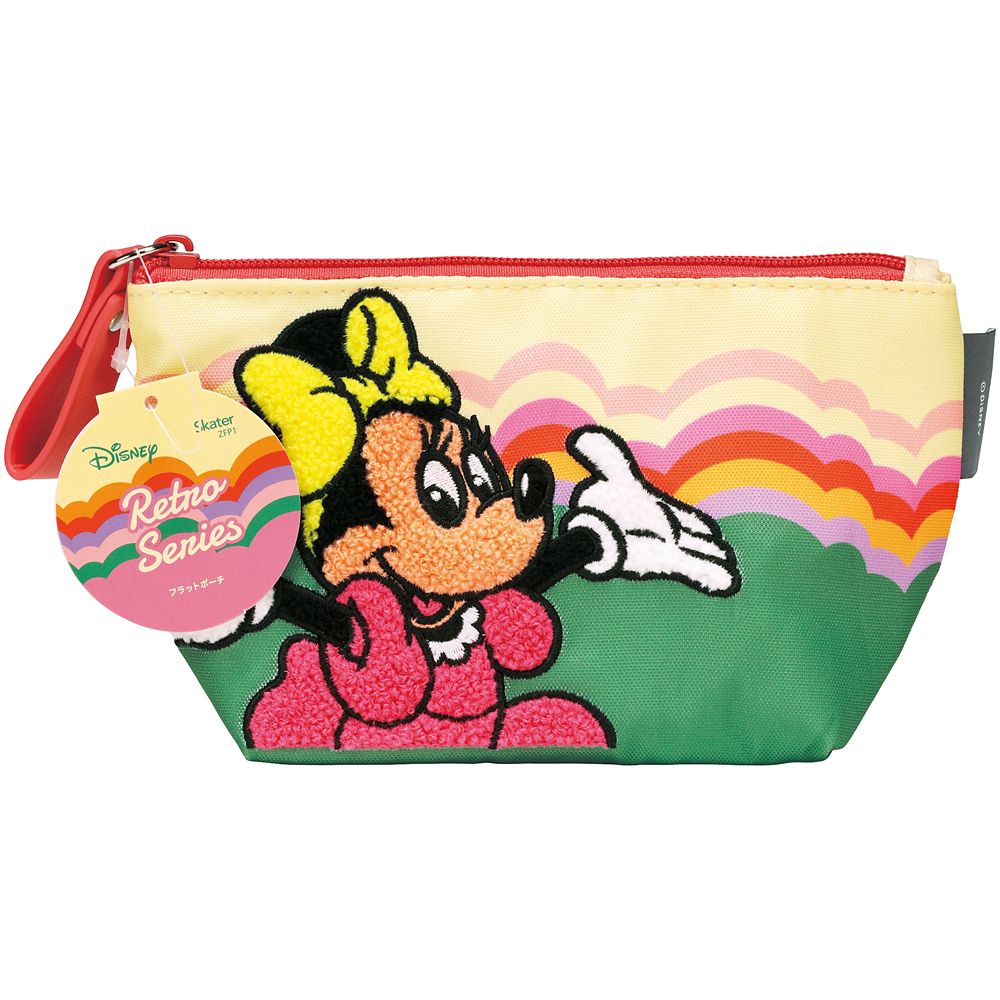 スケーター　フラットポーチ  レトロ／ミニーマウス／ZFP1_611230