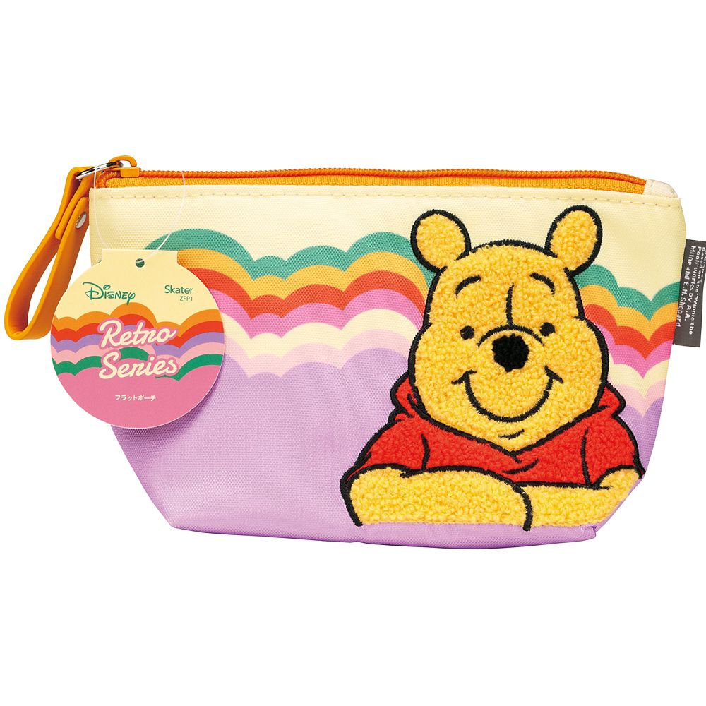 スケーター　フラットポーチ  レトロ／プーさん／ZFP1_611254