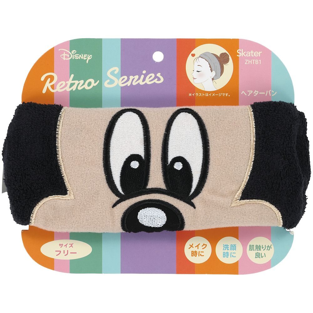 スケーター　ヘアターバン  レトロ／ミッキー／ZHTB1_611438