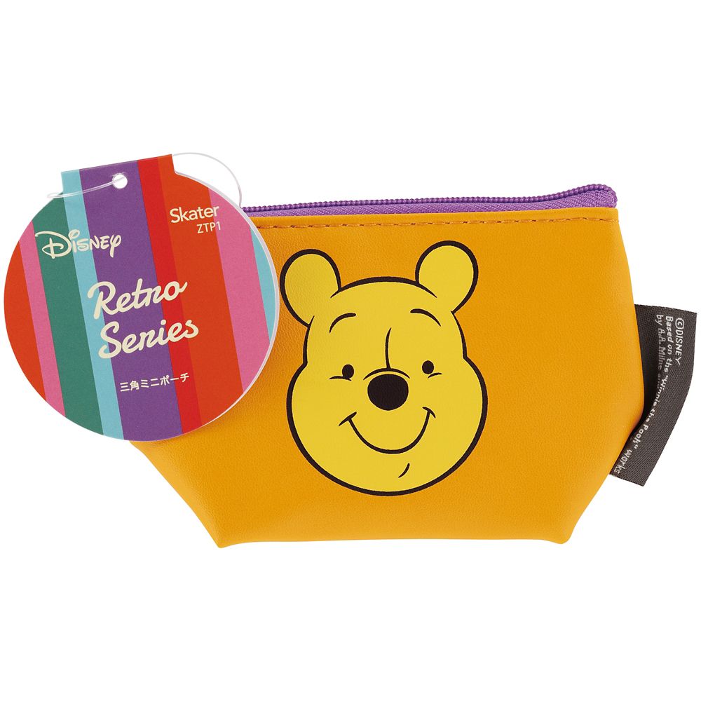 スケーター　三角ミニポーチ  レトロ／プーさん／ZTP1_611582