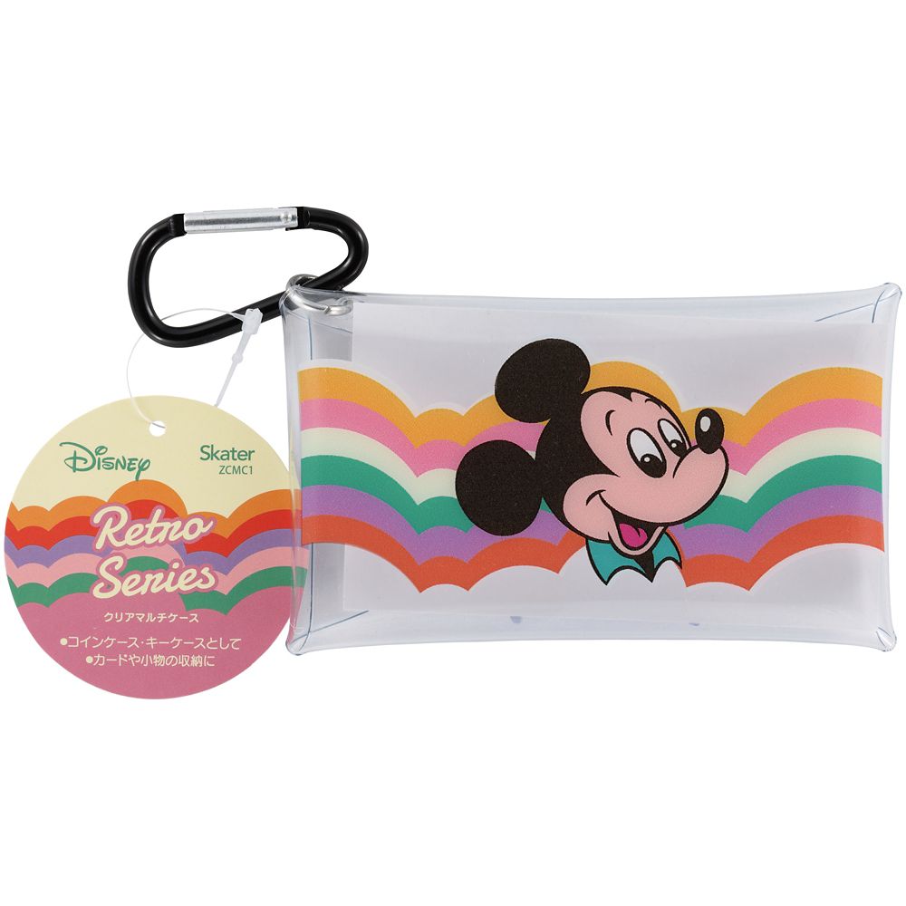 スケーター　クリアマルチケース  レトロ／ミッキー／ZCMC1_611629