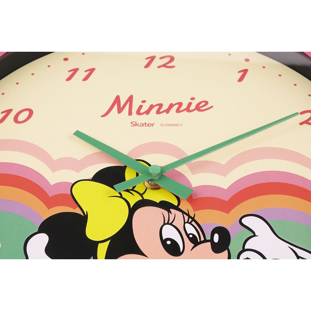 スケーター　掛け時計  レトロ／ミニーマウス／ZHW1_612114