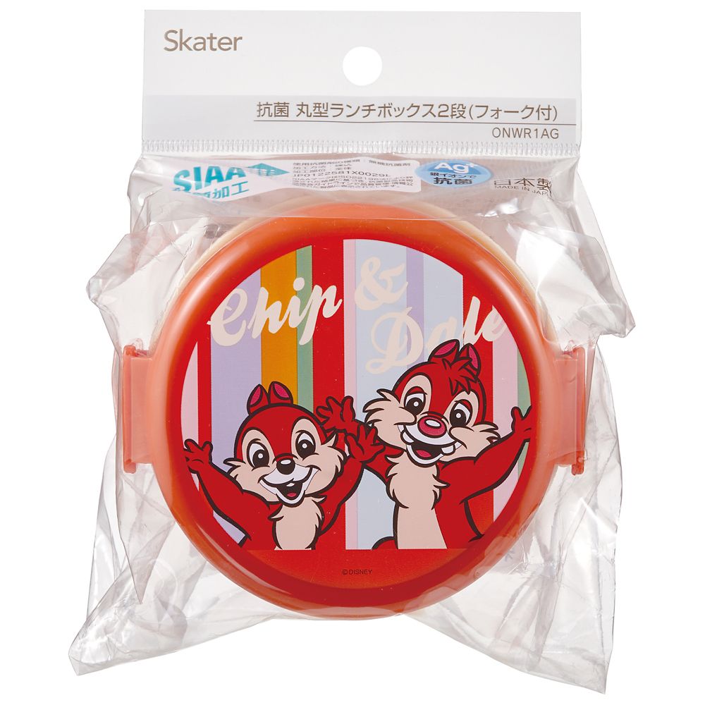 スケーター　抗菌丸型ランチＢＯＸ２段  レトロチップ＆デール／ONWR1AG_612534