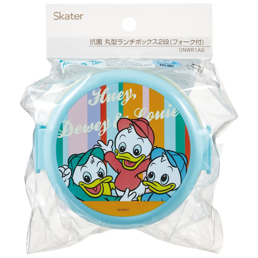 スケーター　抗菌丸型ランチＢＯＸ２段  レトロ／ヒューイ／ONWR1AG_612565