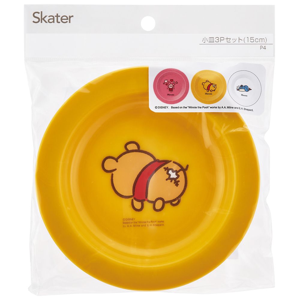 スケーター　小皿３Ｐセット（１５㎝）  カナヘイ／プーさん／P4_614453