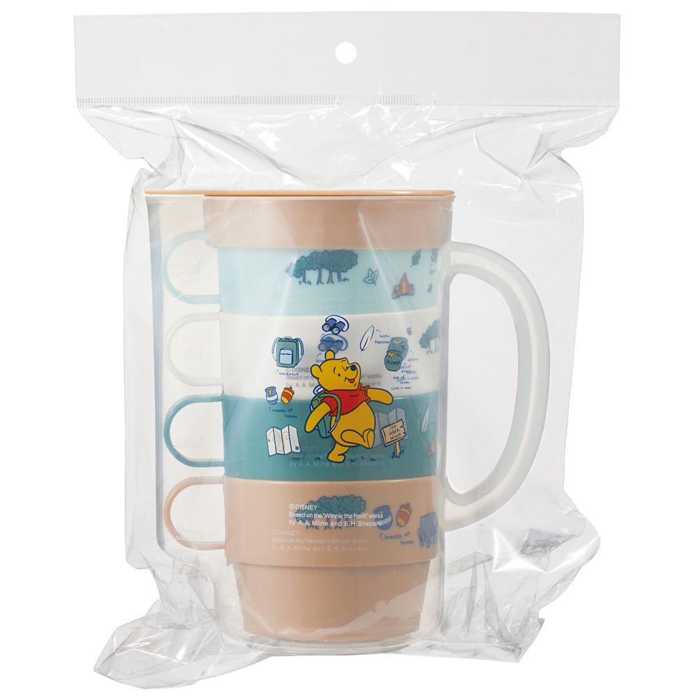 スケーター　ケース付スタッキングコップ  プーさん／アウトドア／KS32S_615818