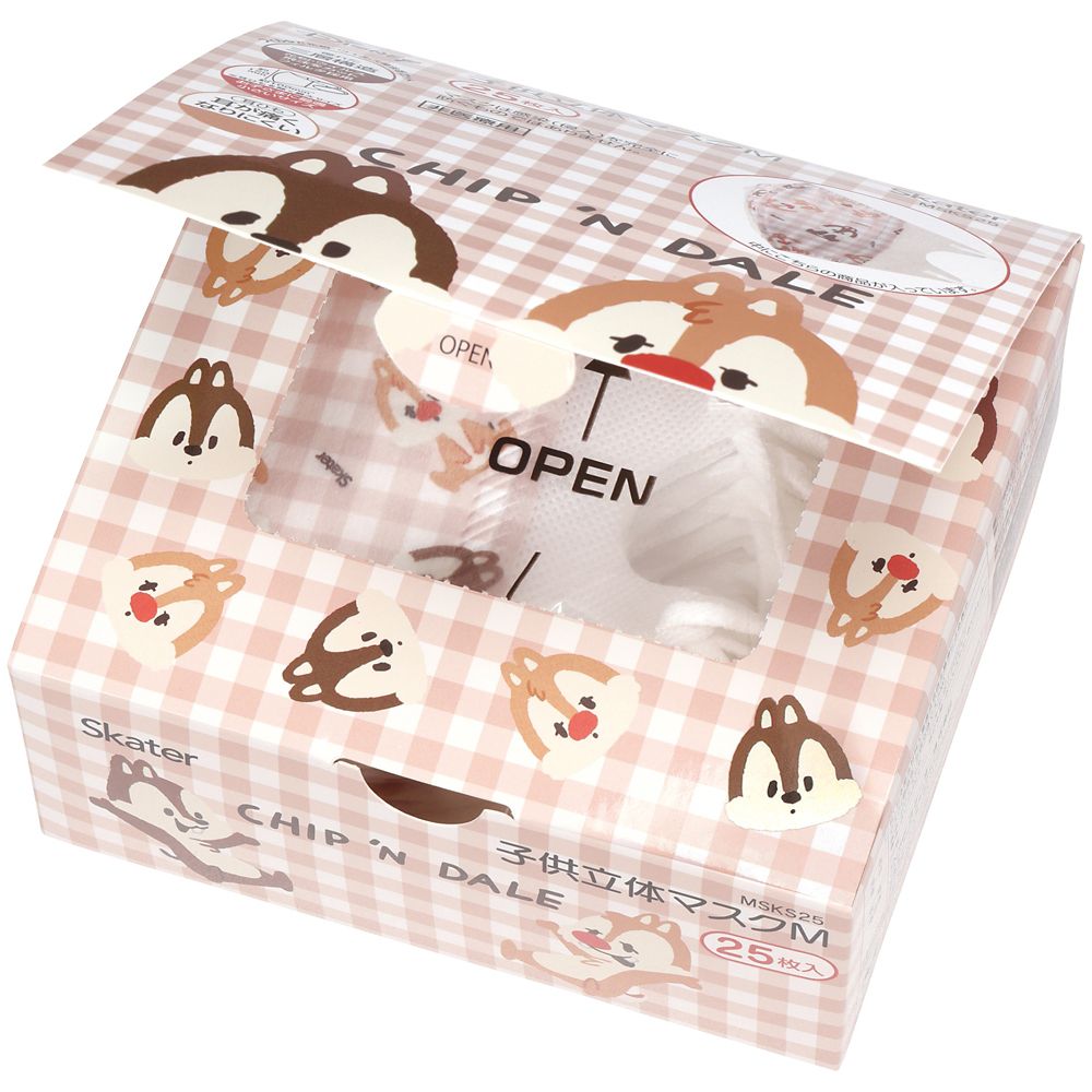 スケーター　子供立体マスク（２５枚入り）  チップ＆デール／MSKS25_626135