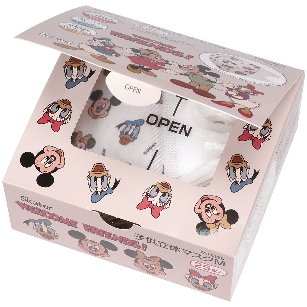 スケーター　子供立体マスク（２５枚入り）  ミッキー＆フレンズ／MSKS25_626142