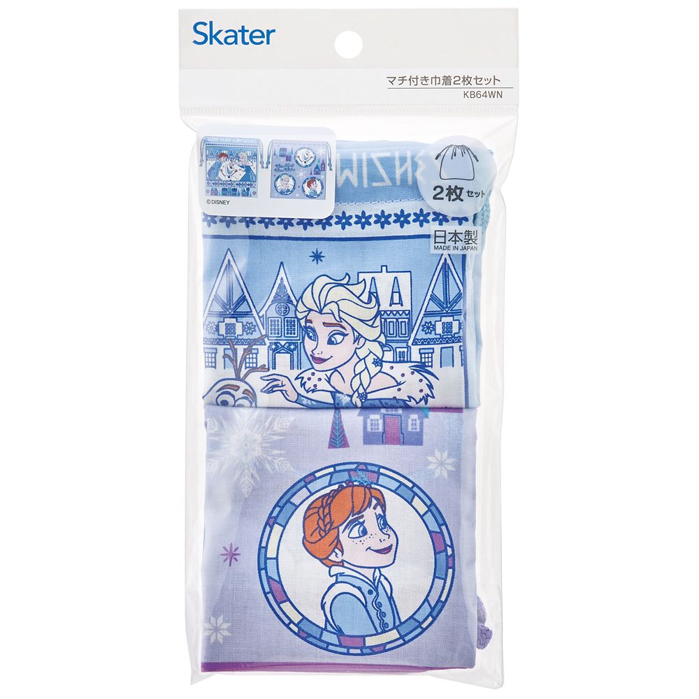 スケーター　マチ付き巾着（２Ｐ）  アナと雪の女王２３／KB64WN_628443