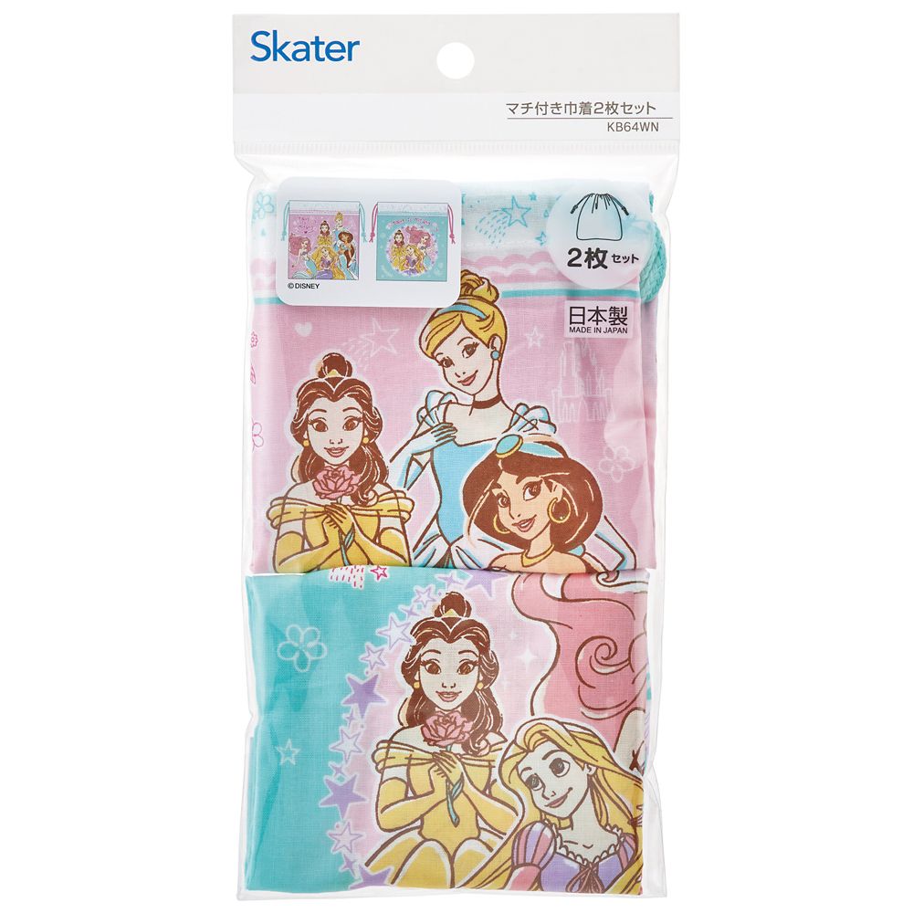 スケーター　マチ付き巾着（２Ｐ）  プリンセス２３／KB64WN_628450