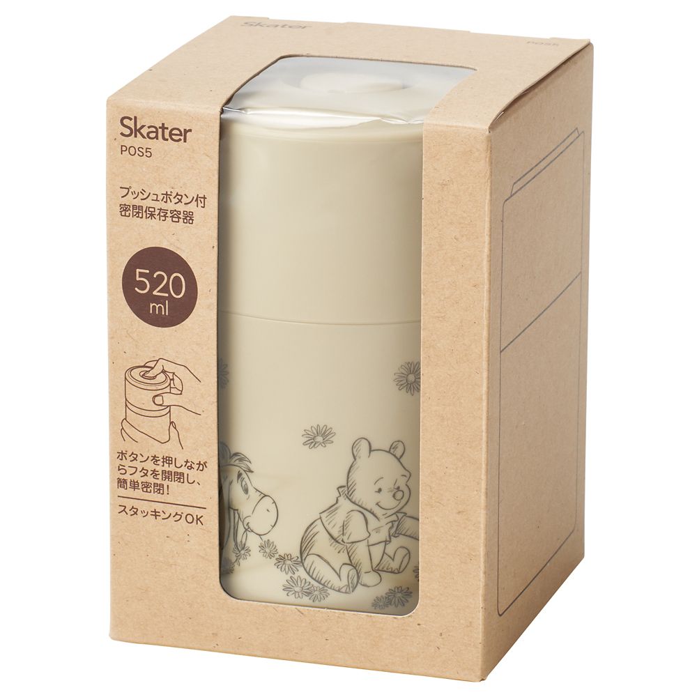 スケーター　プッシュボタン付き密封保存容器  くまのプーさん／POS5_640513