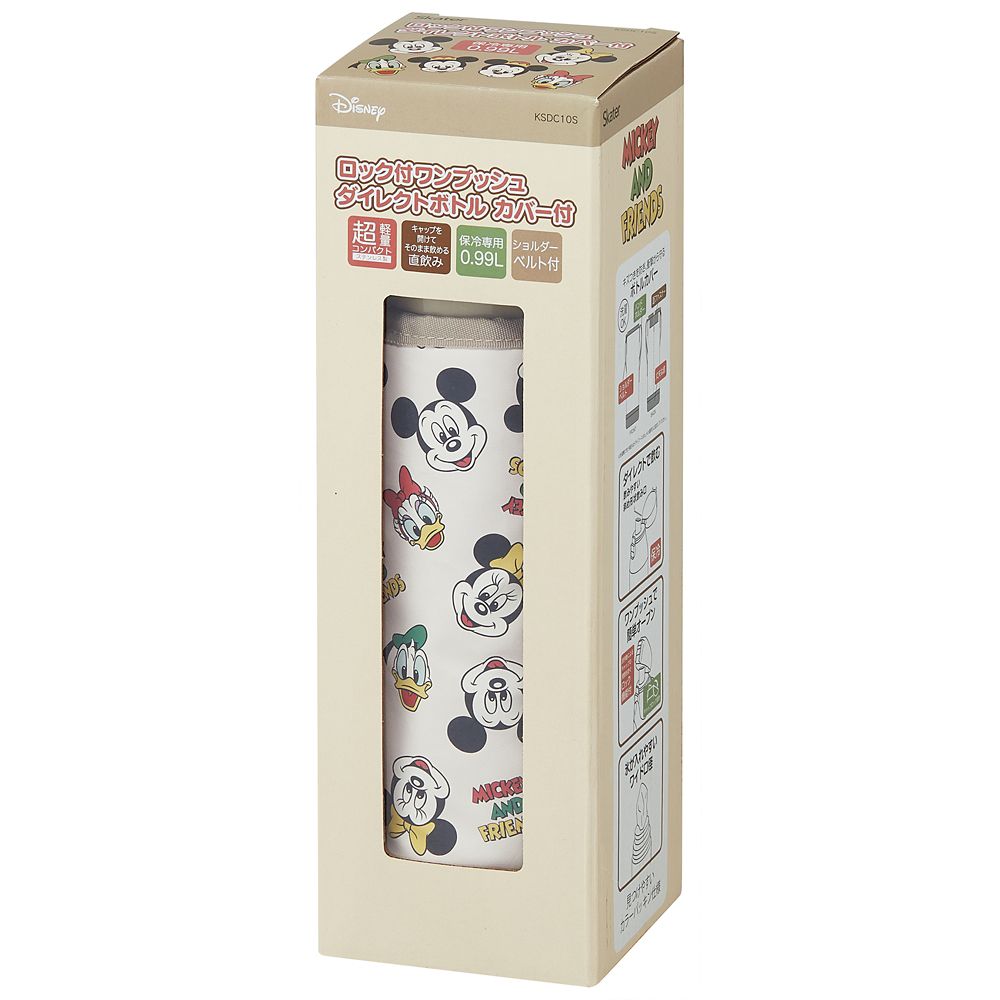 スケーター　カバー付きダイレクトステンボトル  ミッキー＆フレンズ／KSDC10S_642470