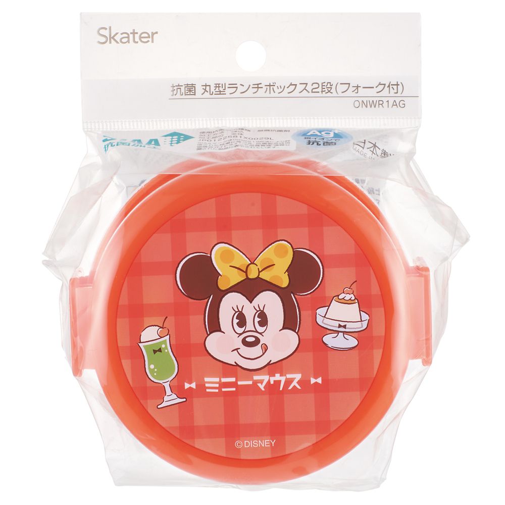 スケーター　抗菌丸型ランチＢＯＸ２段  喫茶レトロ　ミニー／ONWR1AG_649202