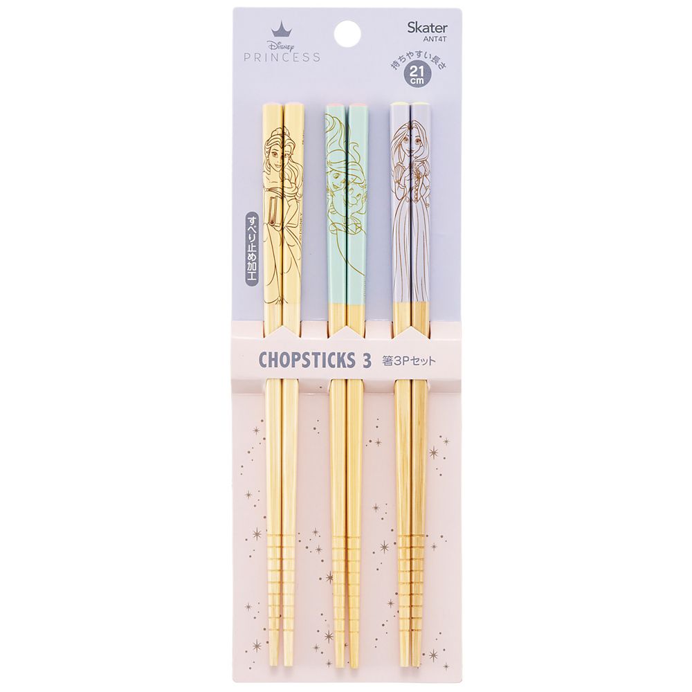 スケーター　竹箸２１ｃｍ（３Ｐ）  プリンセス／ANT4T_666001