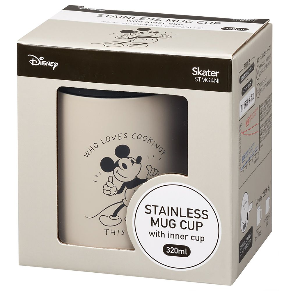 スケーター　インナーカップ付マグ  ミッキーマウス／STMG4NI_668258