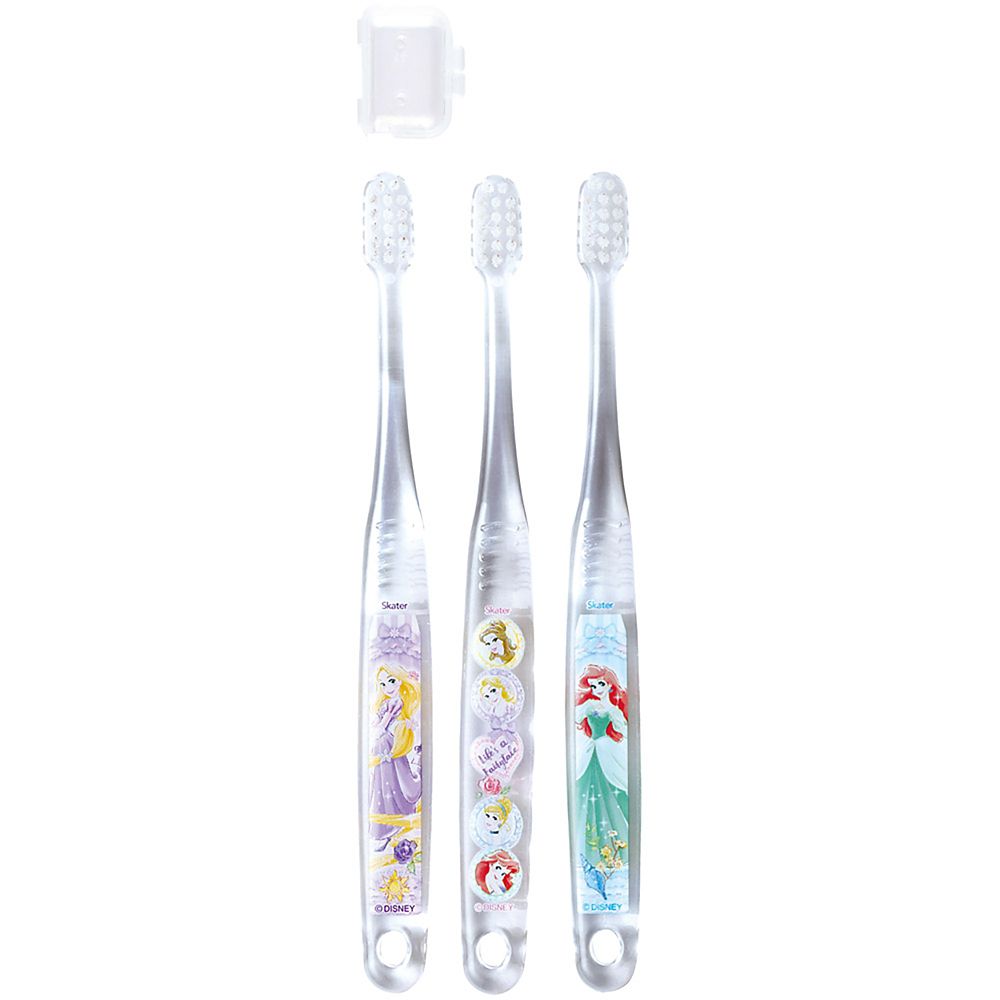歯ブラシ 園児用 3-5才 やわらかめ クリア 3本セット ディズニープリンセス 2 女の子 スケーター_TBCR5T_67050