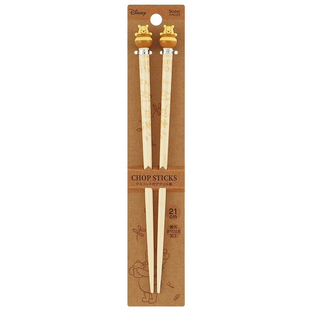 スケーター　マスコット付アクリル箸  くまのプーさん／AAD45_673153