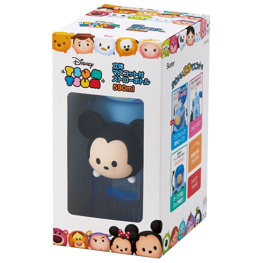 スケーター　マスコットストローボトル  ツムツムミッキー／PMSHP6_673467