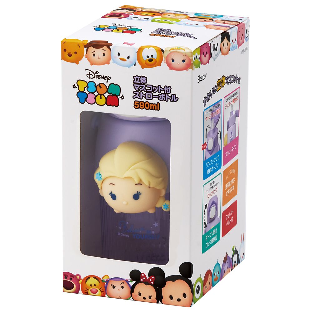 スケーター　マスコットストローボトル  ツムツムエルサ／PMSHP6_673481
