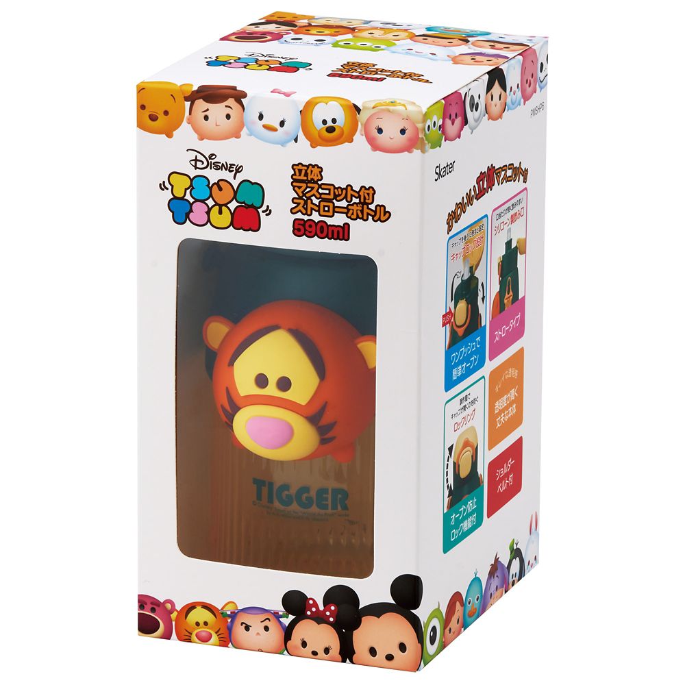スケーター　マスコットストローボトル  ツムツムティガー／PMSHP6_673504