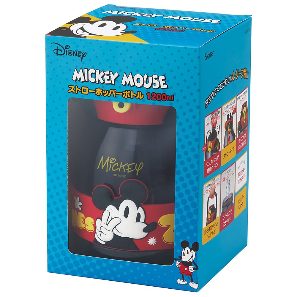 スケーター　ストローホッパーボトル  ミッキーマウス／PSHP12_673528