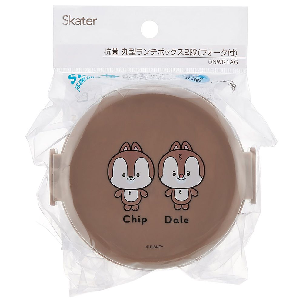 スケーター　抗菌丸型ランチＢＯＸ２段  ユルルン　チップ＆デール／ONWR1AG_676390