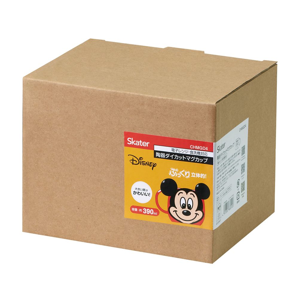スケーター(Skater) 陶器 マグカップ 390ml ダイカット ミッキーマウス CHMGD4_68052