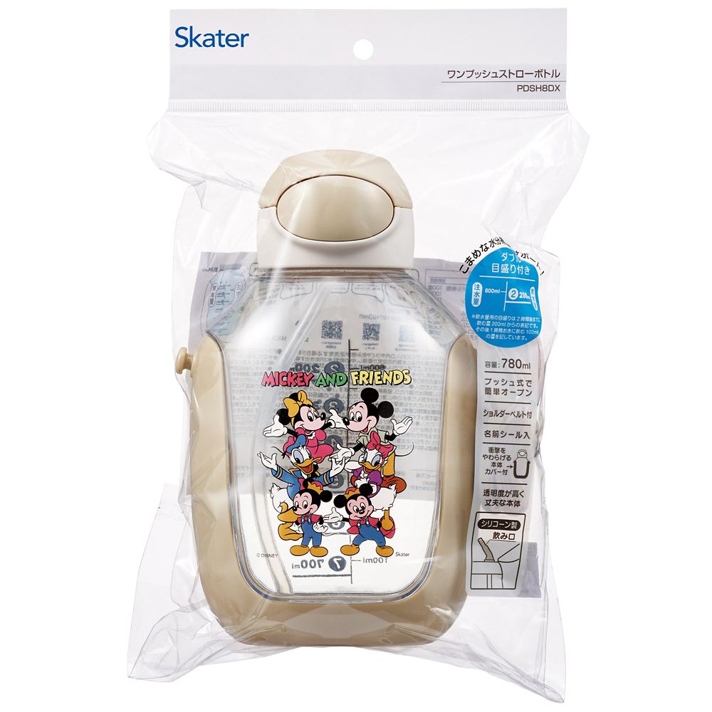 スケーター　ワンプッシュストローボト  ミッキー＆フレンズ／PDSH8DX_681479