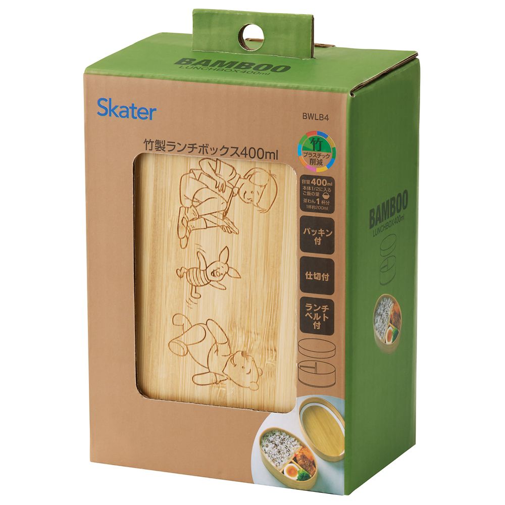 竹製ランチボックス４００ｍｌ  くまのプーさん／BWLB4_682155／スケーター