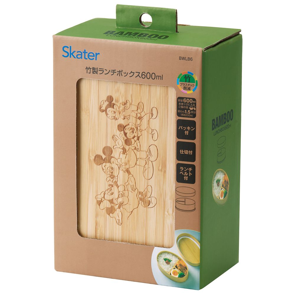 竹製ランチボックス６００ｍｌ  ミッキー＆フレンズ／BWLB6_682162／スケーター