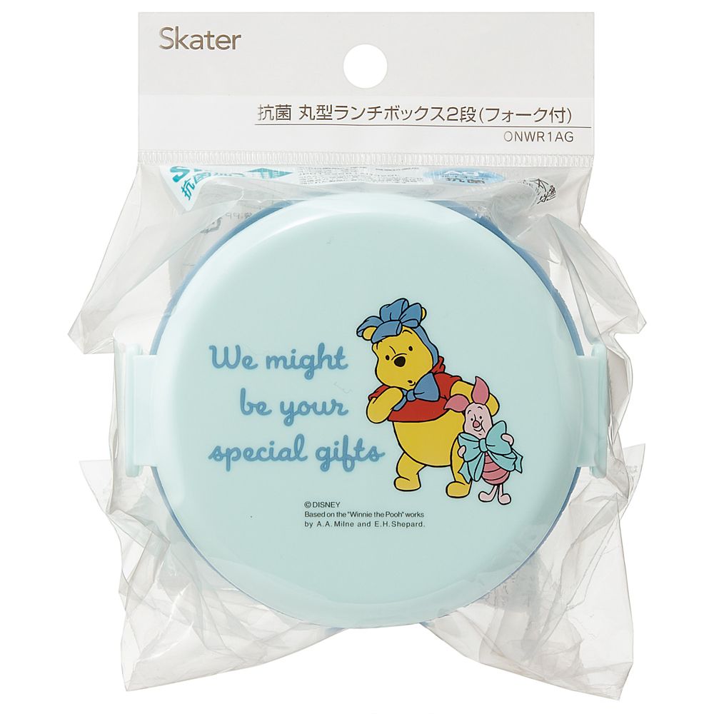 スケーター　抗菌丸型ランチＢＯＸ２段  くまのプーさん　コスチューム／ONWR1AG_687587
