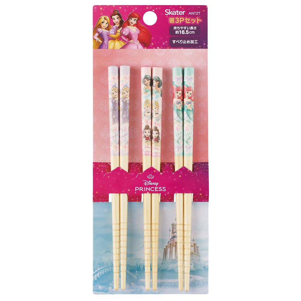 スケーター　竹箸１６．５ｃｍ（３Ｐ）  プリンセス２５／ANT2T_689901