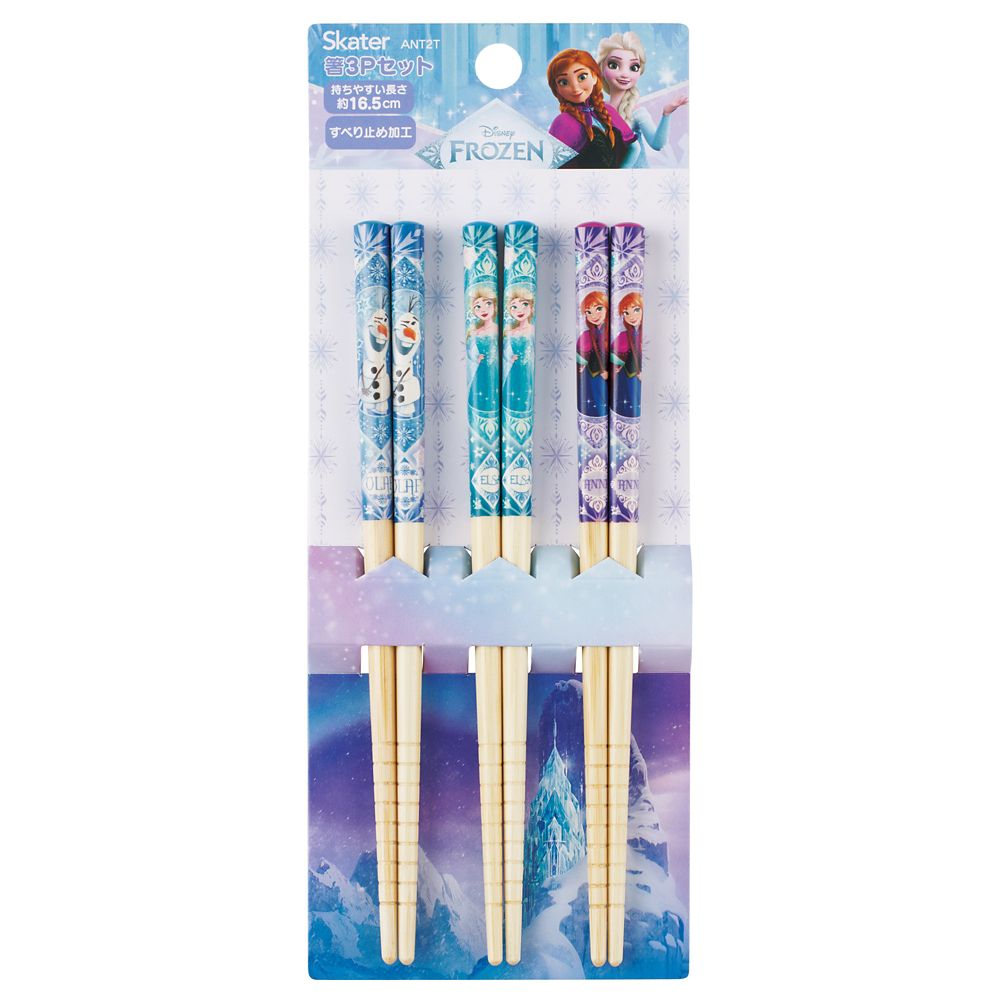 スケーター　竹箸１６．５ｃｍ（３Ｐ）  アナと雪の女王２５／ANT2T_690143
