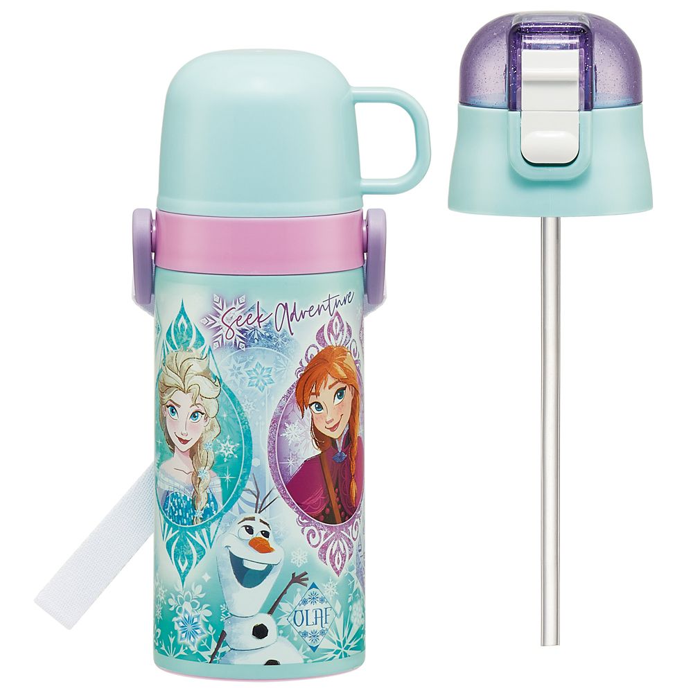 子供用　コップ飲みストロー飲み　２ＷＡＹステンレスボトル  アナと雪の女王２５／SKCP3_690341／スケーター