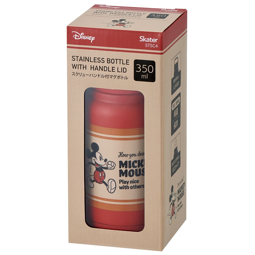 スクリューハンドルマグボトル  ミッキーマウス／STSC4_690402／スケーター