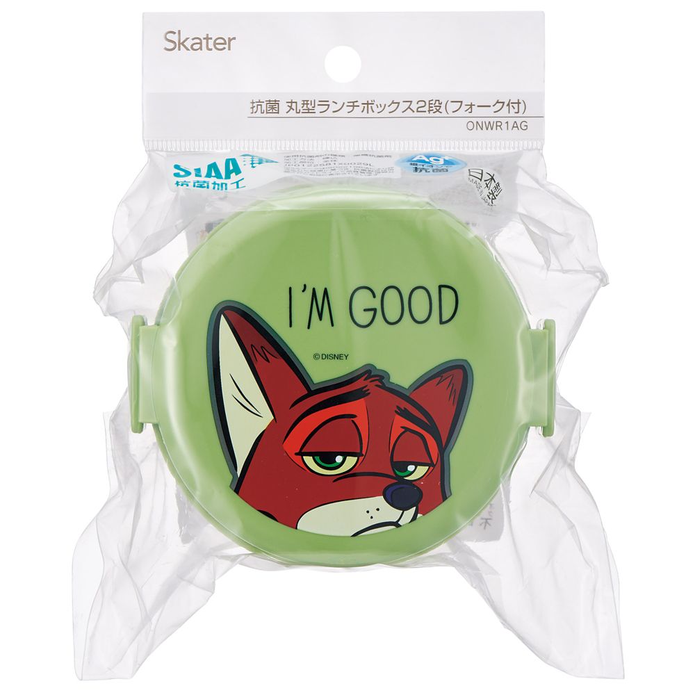 スケーター　抗菌丸型ランチＢＯＸ２段  ズートピア／ニック／ONWR1AG_693052