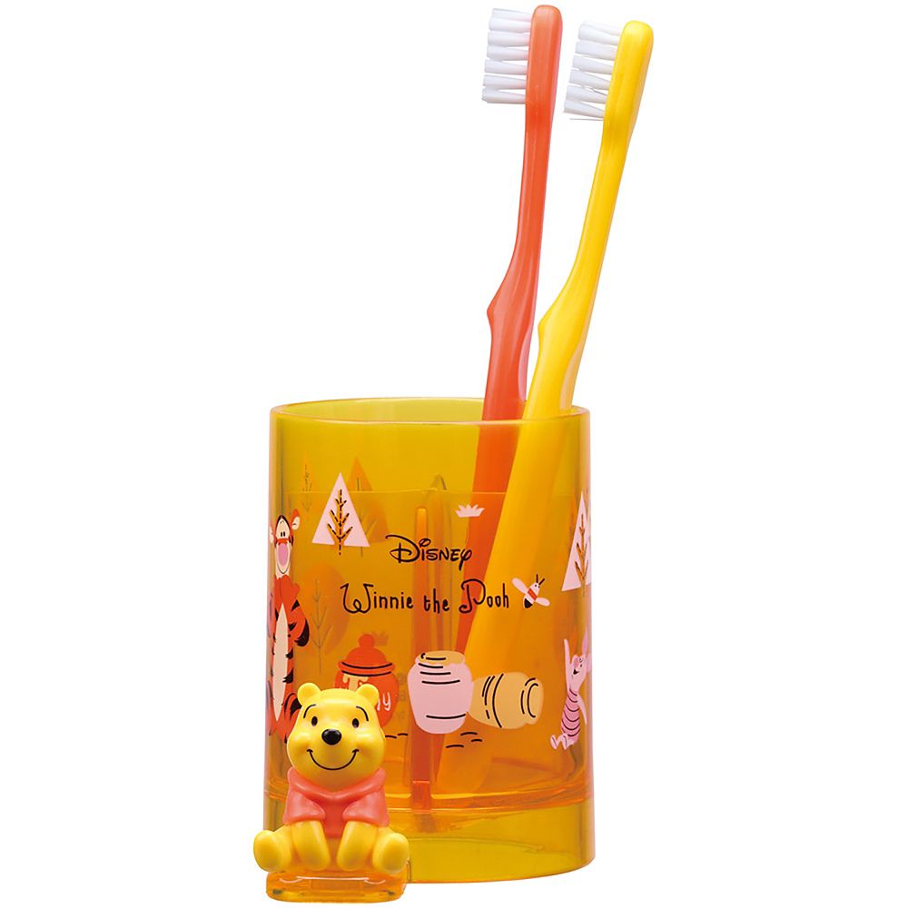 スケーター(Skater) マスコット付 歯ブラシ スタンド すり鉢状 4分割 仕切り付 くまのプーさん BSTS1_69533