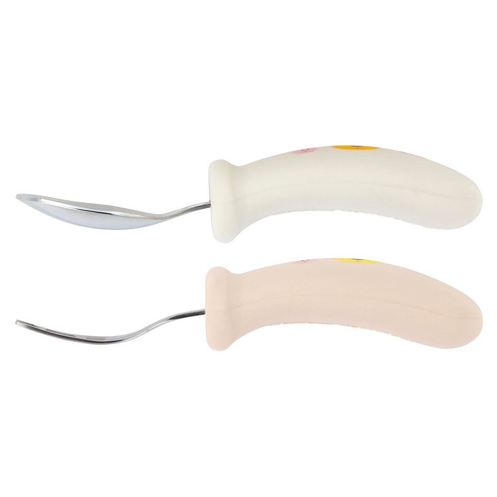 スケーター(Skater) ベビー用 握りやすい シリコーン スプーン フォーク セット 11cm 12ヵ月頃~ 食洗機対応 くまのプーさん プチフレンズ SHSF1_70396