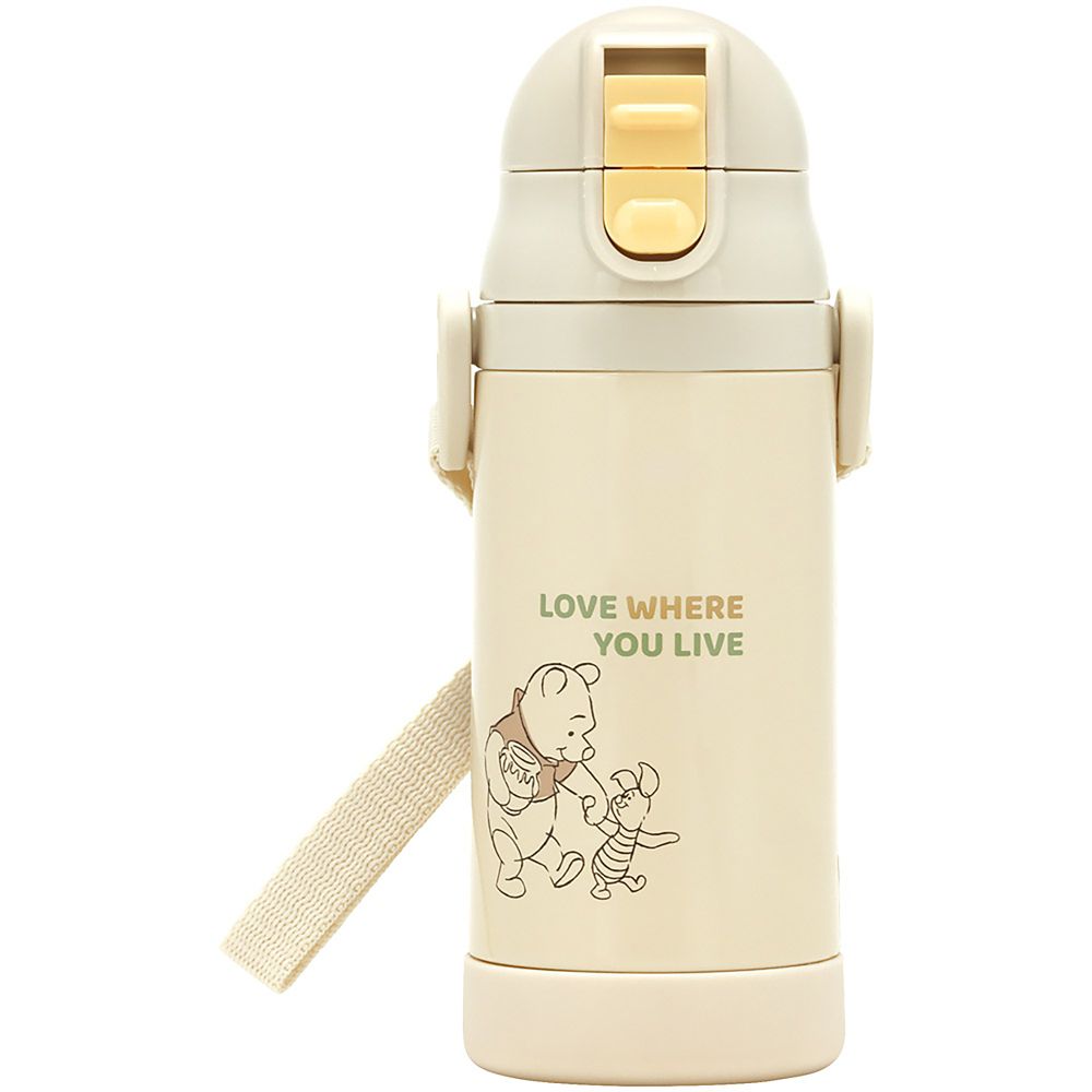 スケーター(Skater) 2WAY 両手ハンドル ストロー付き ステンレス 水筒 350ml ベビーマグ くまのプーさん プー＆ピグレット STWM3N_70599